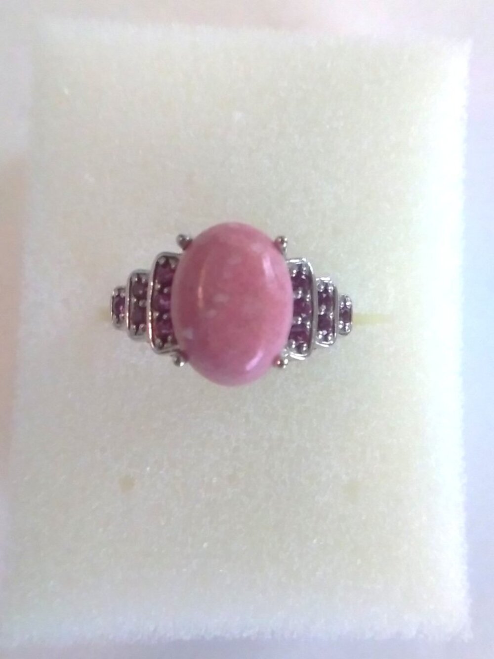 Pink Thulite Silver Ring